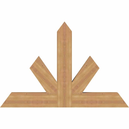 Ekena Millwork Saratoga Timber Gable Bracket, Western Red Cedar, 48"W x 32"H x 3 1/2"D x 5 1/2"F, 16/12 Pitch GBW048X32X0406SAR00SWR